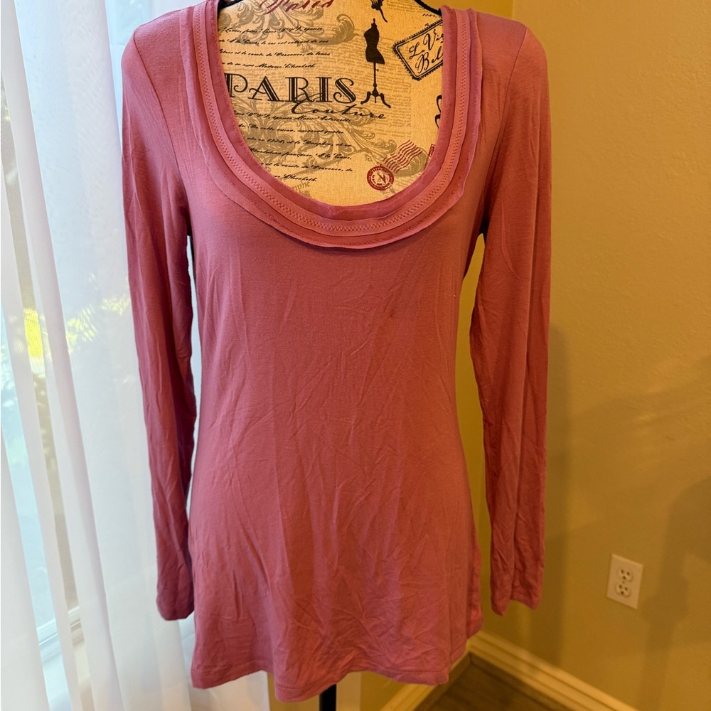 Banana Republic Mauve Long Sleeve Top